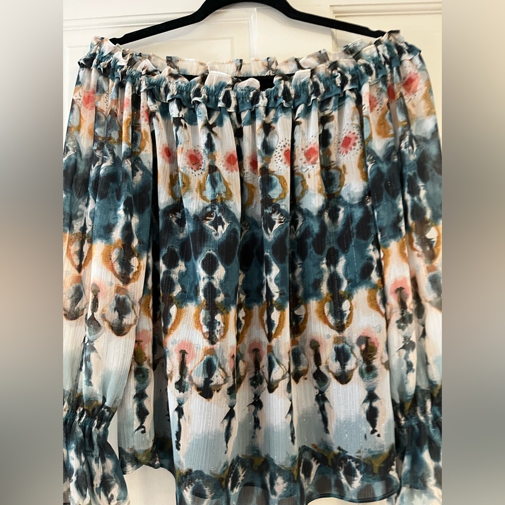 Women's Off-Shoulder Tie-Dye Top